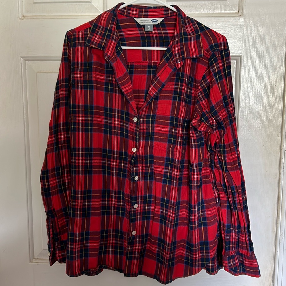 Red Plaid Button Down